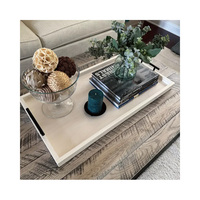 Plateau de service en bois, plateau de table basse ottoman, planche à charcuterie, cadeau de fête des mères pour maman