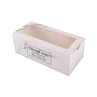 Boîte à dessert portable avec logo fait sur commande, tiroir carré de boîte à gâteau au fromage aux fruits en carton blanc de haute qualité avec fenêtre