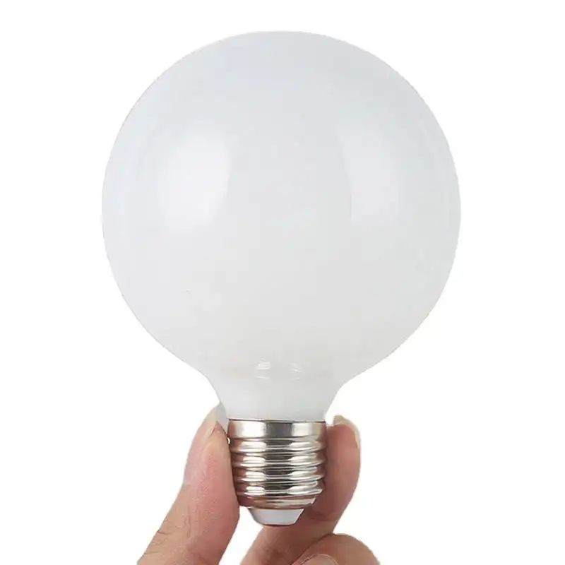 High Quality 85-265V Milky Glass Cover E27 Globe bulb Opal white G80 G95 G125 Milky White Light Bulb