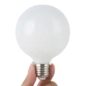 高品质85-265伏乳白色玻璃盖E27球形灯泡蛋白石白色G80 G95 G125乳白色灯泡