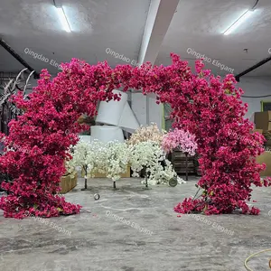 EG-VG248 Wholesale Wedding Event Decoration Triangle Plum Flowers Silk Bougainvillea Artificial Flowers