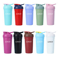 Bouteille d'eau en acier inoxydable 304 de 710 ml avec logo personnalisé, gobelet isotherme anti-fuite, shaker de protéines pour le sport et la salle de sport, gobelet à boisson