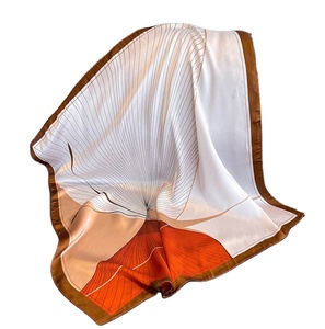 Hoshom Wholesale 100% Mulberry Head Designer Customized Packaging Women Luxury Custom Printing Boxes Bag Ornament Silk <strong>Scarf</strong> - Product Image 2