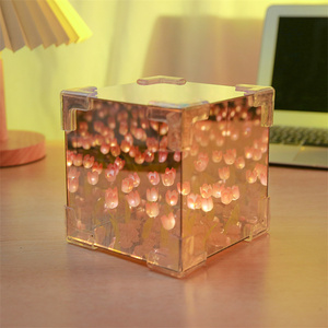 3D <strong>Tulips</strong> <strong>Table</strong> Lamps Wood Base Flowers Children's Gift Room Decoration Night LED Lights for Kids Room - Product Image 6