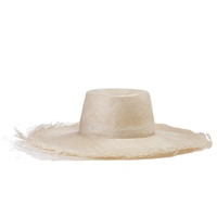 Shinehats 2024 OEM bord effiloché Chic mode plage été femmes Sisal Panama unisexe chapeaux de paille couleur unie rétro Sombrero
