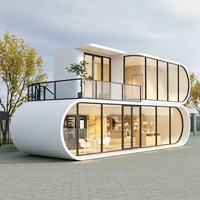 Capsule spatiale personnalisée et cabine conteneur Apple, véranda extérieure étoilée pour hôtels de tourisme panoramique et culturel