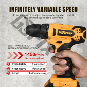 Taladro inalámbrico personalizable con <span class=keywords><strong>motor</strong></span> sin escobillas, herramienta eléctrica de mano, juego de herramientas eléctricas de taladro de impacto 18 en 1 - Product Image 3
