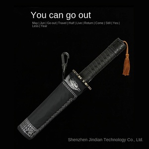 <span class=keywords><strong>Parapluie</strong></span> créatif personnalisé résistant au vent avec poignées uniques <span class=keywords><strong>Parapluie</strong></span> épée de samouraï japonais automatique - Product Image 2