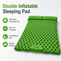 Matelas de camping gonflable double portable, imperméable et ultraléger pour l'extérieur (commande minimale)