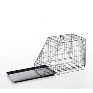 Katlanabilir, Ağır Hizmet Tipi, Plastik Tepsili, Modern Tarz Metal ve Demirden Üretilmiş, Özelleştirilebilir, Çift Kapılı Köpek Kafesi - Product Image 2