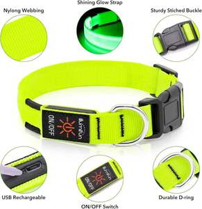 LED <b>Dog</b> Collar, <b>Light</b> Up <b>Dog</b> Collar Rechargeable Glow in Dark Pet Collar - Product Image 4