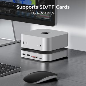 Station d'accueil et support UGREEN pour Mac <span class=keywords><strong>Mini</strong></span> M4/M4 Pro, boîtier SSD NVMe, 3 ports USB 10 Gbps, USB-C, USB-A, lecteur de carte SD, argent - Product Image 5