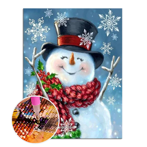 <span class=keywords><strong>Navidad</strong></span> DIY diamante pintura por número Kits muñeco <span class=keywords><strong>de</strong></span> nieve imagen 5D Diy cristal Rhinestone diamante bordado para niños regalos - Product Image 2