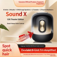 Pour Sound X Nouveau Haut-Parleur Intelligent Doré Brillant à Commande Vocale pour Système Audio Sans Fil pour Son Surround