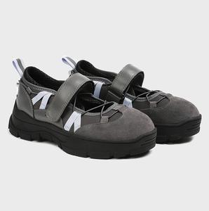 Bailarinas planas de plata para <span class=keywords><strong>mujer</strong></span> personalizadas de nuevo diseño con estilo deportivo, <span class=keywords><strong>zapatillas</strong></span> de Ballet transpirables con <span class=keywords><strong>velcro</strong></span> para <span class=keywords><strong>mujer</strong></span> - Product Image 1