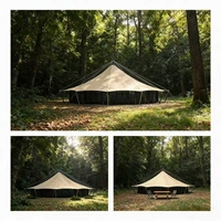 Kawagebo Kamp (KK) Luxe Sauvage 422.5 ㎡   Tente de glamping safari imperméable en PVDF avec salle de bain pour hôtel de villégiature et salon professionnel