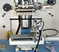Máquina de Impressão Semi-Automática para Estampagem a Quente de Logotipo em Garrafas Cilíndricas Planas para Frascos de Cosméticos e Perfume