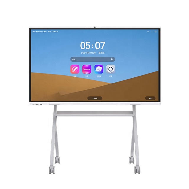 65 Inch 4K High Contrast LCD Display Smart Interactive Board with Anti-Glare Technology for Business Conference