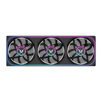 Ventilateur de châssis PC Ruix T3 noir 3 broches 5V ARGB, structure de connectivité à une seule ligne, refroidissement silencieux, grand volume d'air