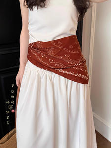 Foulard Quadrato da Donna 2026 in Velluto Verde Menta con Stampa Paisley, Sciarpa per Capelli, Sciarpa da Collo, Hijab 70*70 cm, Supporta Motivi Personalizzati - Product Image 6