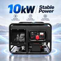 Générateur diesel refroidi par air de 10 kW, faible bruit, portable, pour les chantiers de construction et les situations d'urgence