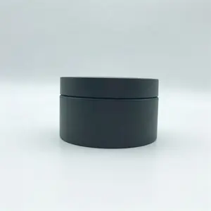 Wholesale Private Label Luxury Matte Black 250ml Cosmetic Container 8oz Plastic Jar Face Body Scrub with Screw Top Lid
