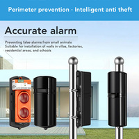Detektor Sinar Inframerah 2 Sinar 100m IP65 Tahan Air Bahan ABS+PC Tahan Lama untuk Luar Ruangan, Alarm Keamanan Pagar Perimeter Anti Maling