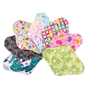 EASYMOM Reusable Women Monthly Period Menstrual Cloth Sanitary Pads Bamboo Charcoal Washable Reusable Menstrual Pads