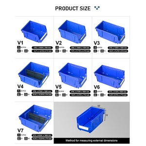 쌓을 수있는 보관함 벽걸이 형 행잉 빈 부품 보관 주최자 차고 보관함 하드웨어 용 - Product Image 5