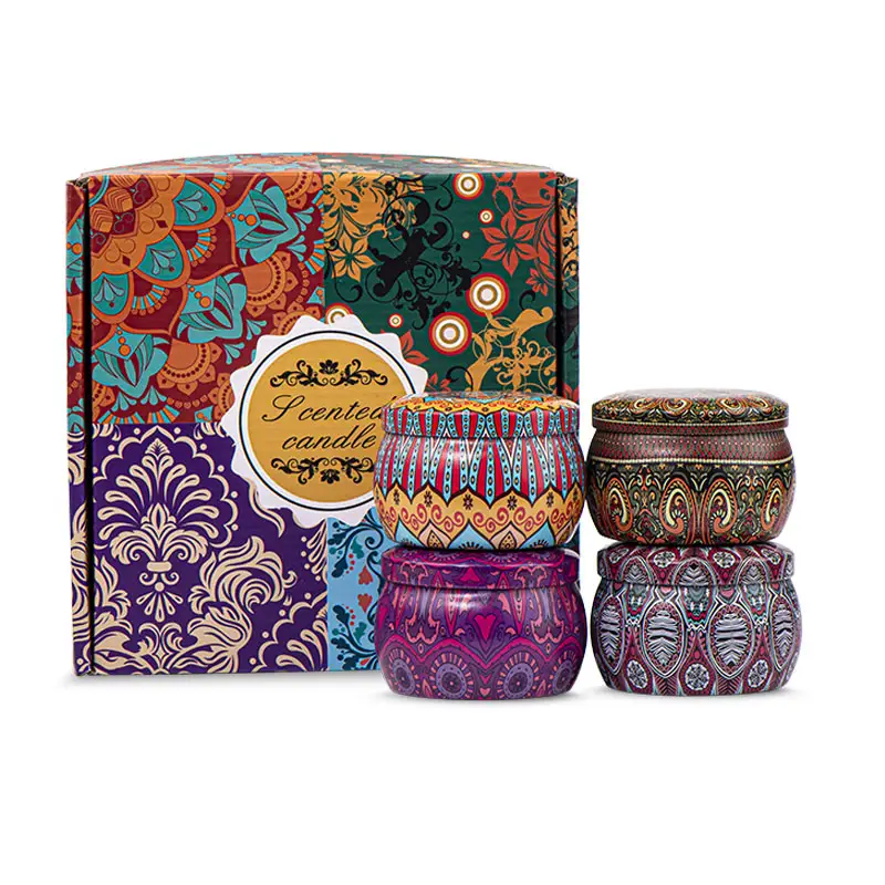 Velas perfumadas artesanais conjunto de presente, velas de soja perfumadas feitas à mão, conjunto de presente de rótulo privado, vela perfumada orgânica