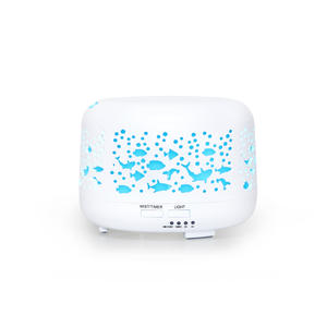 เครื่องกระจายกลิ่นน้ำมันหอมระเหยรูปปลาแบบโปร่งแสง ความจุ 0.5 ลิตร ใช้พลังงานจาก USB สำหรับใช้ในบ้าน พร้อมไฟและฟังก์ชั่นตั้งเวลา - Product Image 1