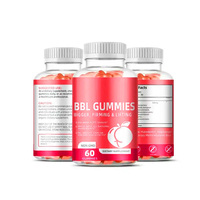 Gummies OEM à marque privée Halal BBL, véganes à la pectine, pour l'agrandissement des hanches, le lifting des fesses et l'augmentation mammaire