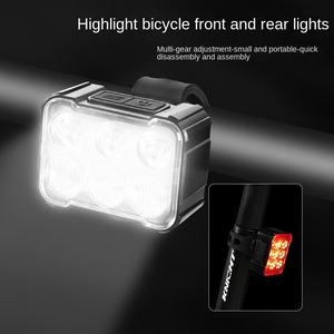 Luz Delantera y Trasera para <span class=keywords><strong>Bicicleta</strong></span>, Resistente al Agua, Luz de Advertencia de Frenado para Ciclismo al Aire Libre, Luz de Batería para <span class=keywords><strong>Bicicleta</strong></span> de Montaña - Product Image 3