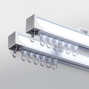 Binario <span class=keywords><strong>per</strong></span> <span class=keywords><strong>Tende</strong></span> a Doppia Traccia Ondulata in Profili di Alluminio Industriale Resistente - Product Image 3