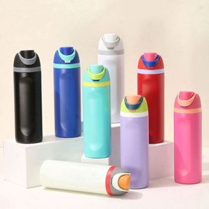 Botella de Agua Deportiva Ecológica de 16oz 19oz 24oz 32oz con Tapa Abatible, Acero Inoxidable 304 de Doble Pared con Aislamiento Térmico de 12-24 Horas - Product Image 1