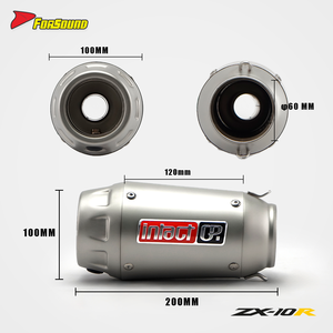 Sistema de escape para motocicleta Kawasaki ZX10R, estilo IntactGP, con rejilla de malla, silenciador de titanio para carreras en pista, precio mayorista de fábrica Forsound - Product Image 4