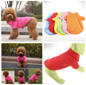 T-shirt en gros pour chien, gilet décontracté en coton mignon pour chien, t-shirt polo printemps été automne, vêtements pour chiot Teddy, possibilité de mélanger les modèles - Product Image 3