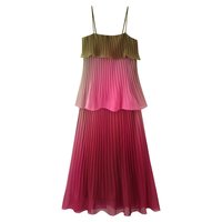 Robe midi dégradée superposée à bretelles SHENZHU pour femme, nouvelle collection 2026, style décontracté et élégant, robe chic sans manches pour femme.