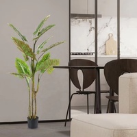 Bestseller Künstlicher Plastik-Bonsai Taro-Baum Grüne Dekorative Pflanze für Innen und Außen