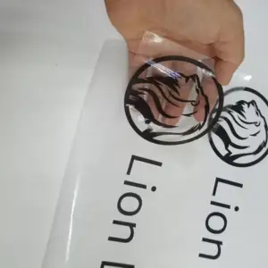 Logo贴纸光面层压透明贴纸具有较强的粘接胶水透明标签