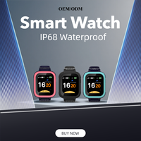 Reloj Inteligente con GPS para Niños, Pantalla Táctil IPS de 1.69 Pulgadas (320x240), Resistente al Agua IP68, Correa de TPU, SOS, Monitorización del Sueño, Compatible con SIM 4G