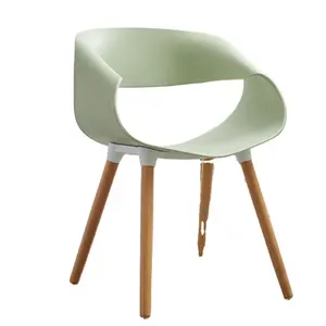 Shell Lounge Plastic Chair with powder coated steel frame dining chair plastic modern plastic chair
