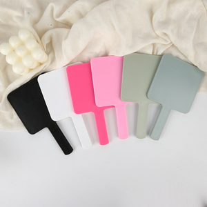 Tùy Chỉnh Mô Hình In Ấn Nhiều Màu Mỹ Phẩm Nhựa Cầm Tay Beauty Salon Vuông Cầm Tay Gương Tay Với Xử Lý - Product Image 3