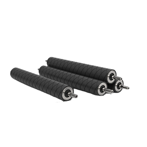 Nhà Sản Xuất Nhà Máy Màu Đen Polyurethane Cao Su Sơn Lớp Phủ Con Lăn Cao Su Kim Loại Trục Đường Kính 8Mm In Máy Phim C - Product Image 1