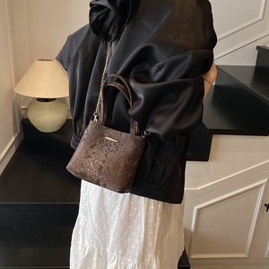 Women's Crossbody Bag <strong>Python</strong> Pattern Fashion New Trendy Small Square Shoulder Bag - Product Image 6