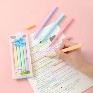 قلم تحديد برأس مزدوج ألوان قلم تحديد و تحديد كالواي بألوان متغيرة بضوء