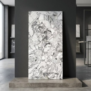 Volga White 600x1200mm Glazed Polished Porcelain Floor Tiles Modern Ceramic Tiles for Wall and Bathroom - Product Image 1