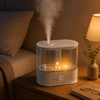 Humidificateur ultrasonique 4L à brume froide avec diffuseur d'arômes, humidificateur silencieux pour chambre et bureau avec lumière LED
