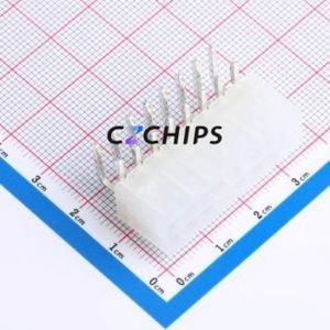 X9357WR-2x08S-N2SN Wire-to-Board Pin Header Bent Lead Through Hole,P=4.2mm Connector 2x8P 4.2mm Right Angle Insert 16P - Product Image 1