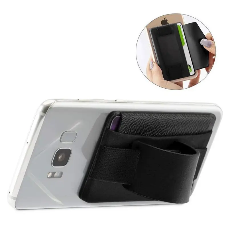 Wallet foldable RFID Blocking Card Holder Walletf Sticky ring holder portable mobile phone holder